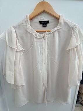 Sanctuary Ivory Ruffle Sleeve Blouse